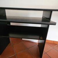 Scrivania porta PC legno nero