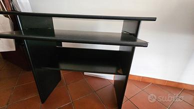 Scrivania porta PC legno nero
