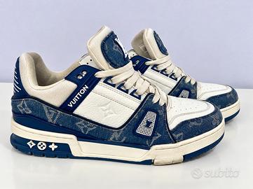 Louis Vuitton LV Trainer blu e bianche – Taglia 41