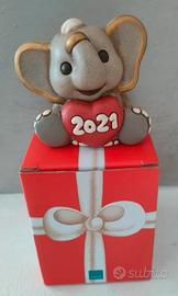 Elefantino Thun in ceramica "Cuore 2021" Nuovo con