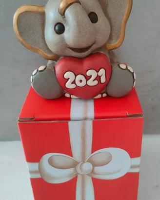 Elefantino Thun in ceramica "Cuore 2021" Nuovo con