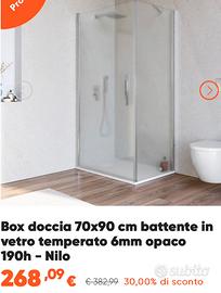 Box doccia angolare porta battente
