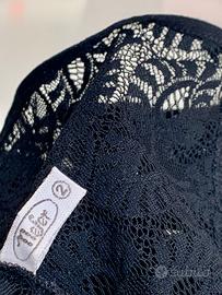 Nefer - Body Sexy Nero in Pizzo Tg 2. Nuovo