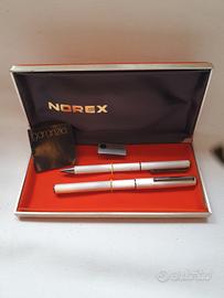 coppia di Penne vintage Norex argento