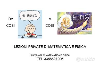 Lezioni private matematica e fisica