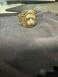 Anello leone in color oro