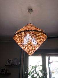 Lampadario ikea in vimini