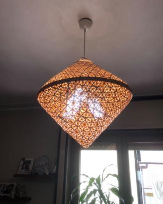 Lampadario ikea in vimini