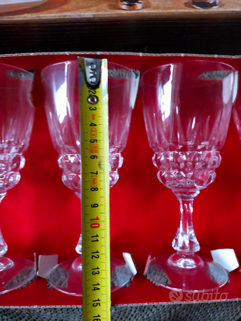 6 Bicchieri da Vino IN cristal d arques Modello Pompadour 