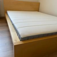 Letto ikea malm 140x200 con materasso nuovo