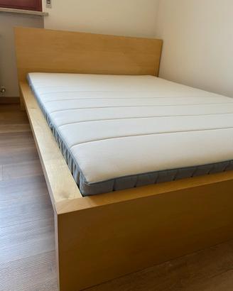 Letto ikea malm 140x200 con materasso nuovo
