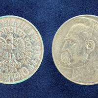 10 Zloty 1936 Argento Polonia Piłsudski moneta