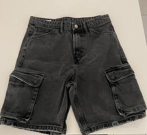 Short in jeans grigio