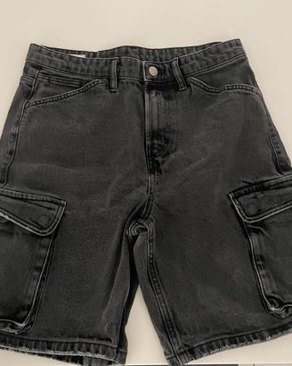 Short in jeans grigio
