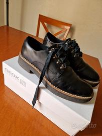 Geox donna scarpe nere stringate