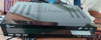 decoder satellitare TELESYSTEM con telecomando 