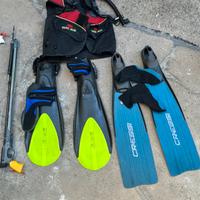 Attrezzatura da sub e pesca sub