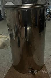 recipiente olio acciaio inox