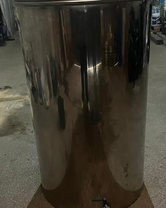 recipiente olio acciaio inox