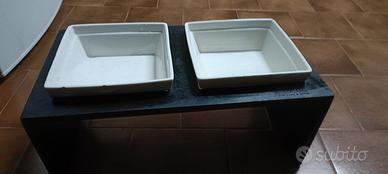 Ciotola in Ceramica e legno doppia