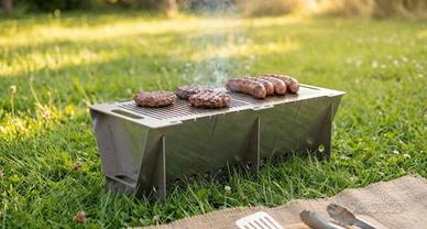 Barbecue inox portatile