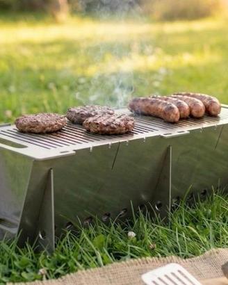 Barbecue inox portatile