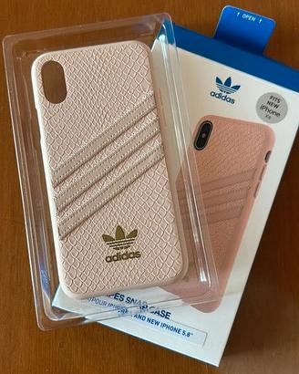 Cover in pelle rosa Adidas iPhone X Xs 5.8