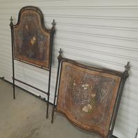Antico letto in metallo fine 800