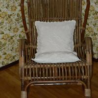 Sedia dondolo vimini