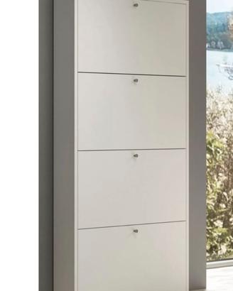 Scarpiera 4 ante slim - cm145hx73lx15p bianco
