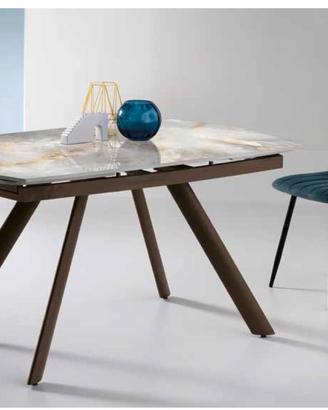 TAVOLO 90X140 ALL.210 IKONE TERENCE MARMO ONICE LU