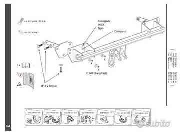 Subito - F.LLI PUGLIESE SRL - Kit Gancio Traino Vert Westfalia Jeep Renegade  - Veicoli commerciali In vendita a Reggio Calabria