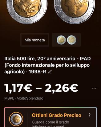 Monete da 500 lire