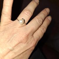 ORECCHINI E ANELLO PERLE ORO BIANCO 18 KT NUOVI