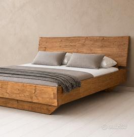 Letto legno massello natura