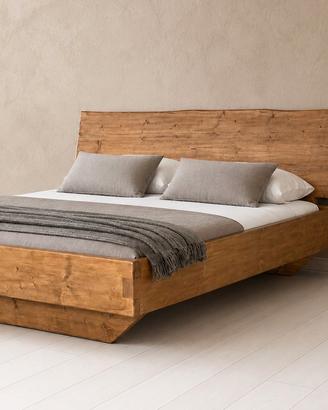 Letto legno massello natura