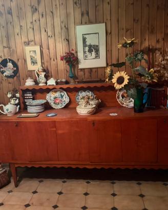 Credenza bassa vintage in legno , stle anni 50-60