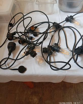 2 Catene luminose d 10mt E27 IP44 Picnic – Intec