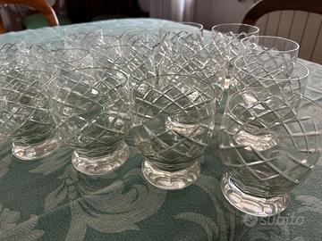 Servizio di bicchieri di cristallo antichi 31 pz.