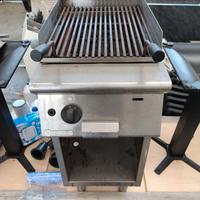 Griglia a gas e pietra lavica