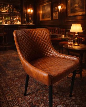poltroncina poltrona similpelle trapuntata vintage