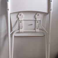 2 Sgabelli pieghevoli bianchi