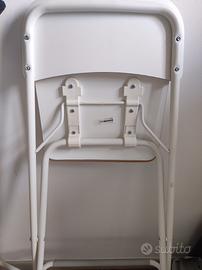 2 Sgabelli pieghevoli bianchi