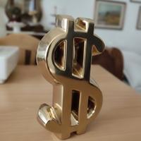 Golden dollar in ceramica.