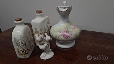 Splendido Set Vintage di Porcellane Dipinte a Mano