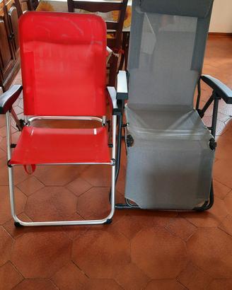 2 sedie da mare o giardino 