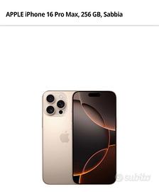 iPhone 16 pro Max 256gb Sabbia