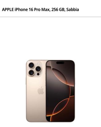 iPhone 16 pro Max 256gb Sabbia