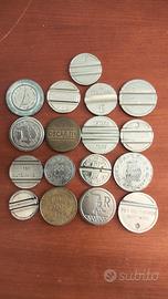 Gettoni vintage lotto luna park sala giochi doccia