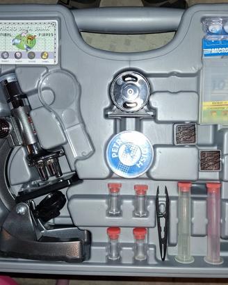 MICROSCOPIO in metallo, EDU-TOYS set completo